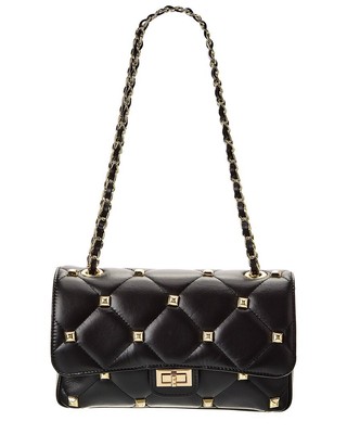 Persaman New York Isabella13 Leather Clutch Womens Black Ats
