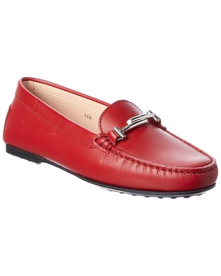 

Женские кожаные лоферы Tod S Double T, Красный, NA