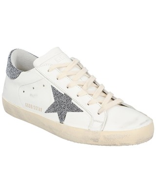 Женские кожаные кроссовки Golden Goose Crystal Superstar белые 35