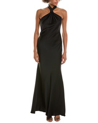 Halston Emie Gown Womens Black 8