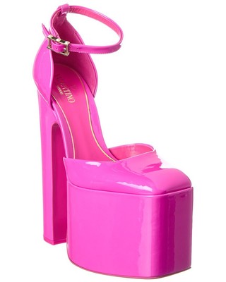 

Женские туфли-лодочки на патентированной платформе Valentino Discobox 180, Розовый, NA