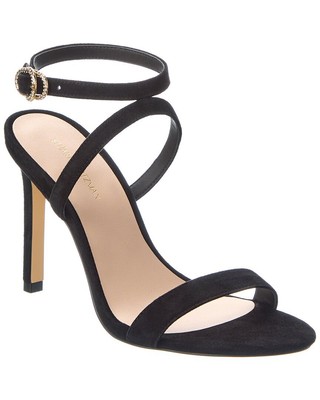 

Stuart Weitzman Crystal Buckle 95 Женские замшевые сандалии, Черный, NA