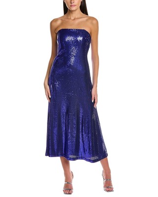 

Halston Talia Бюстье с пайетками Коктейльное платье женское синее, Синий