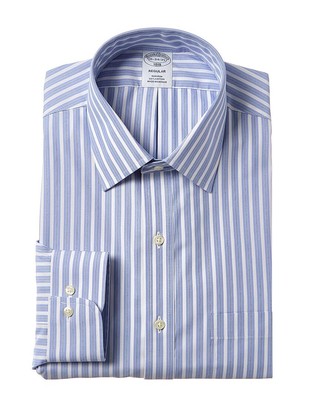Обычная рубашка Brooks Brothers мужская синяя 15 32/33