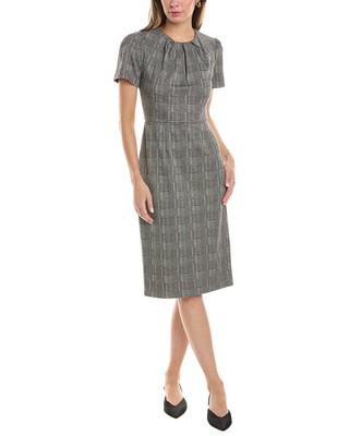 Женское платье-футляр с вырезом лодочкой Maggy London в полоску Glen Plaid Bateau