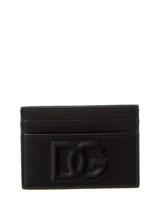 Кожаный держатель для карт с логотипом Dolce & Gabbana Dg, женский, черный