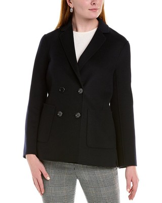 

S Maxmara City Шерстяная куртка женская синяя, Синий