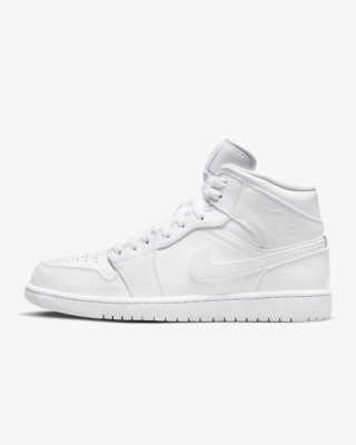 Nike Air Jordan 1 Mid Men's Shoes 554724-136 White Japan NEW