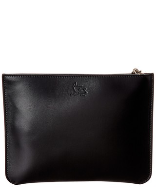 Christian Louboutin Womens  Loubicute Small Leather Pouch, Black