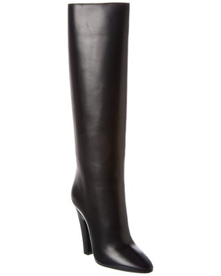 

Женские кожаные сапоги до колена Saint Laurent 68 Tube, Черный, NA