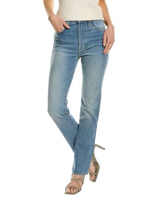 7 For All Mankind Легкие прямые женские джинсы синего цвета ели