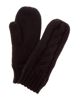 

Hat Attack Cable Вязаные варежки на подкладке женские черные, Черный