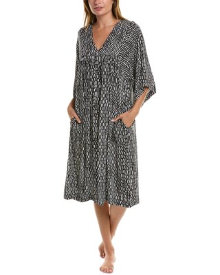 

Donna Karan Пижама Миди Женская рубашка для сна, Черный