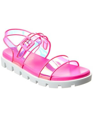 

Christian Louboutin Duniss Cool Женские сандалии из винила и кожи, Розовый, NA