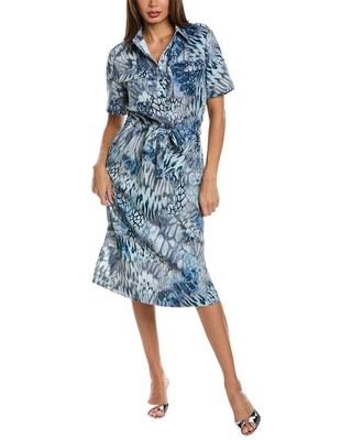 Женское платье-рубашка с завязками на талии от St. John