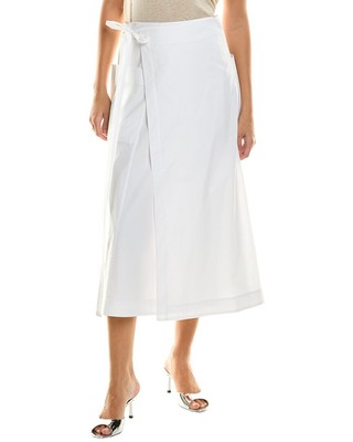 Женская юбка с запахом из мягкого поплина Proenza Schouler White Label