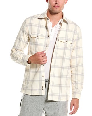 7 For All Mankind Верхняя рубашка с карманом мужская Белая M