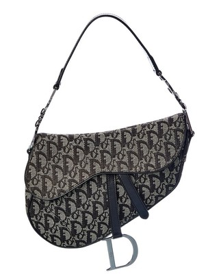 

Черная холщовая седельная сумка Dior Trotter (оригинальные подержанные товары), женская, NA