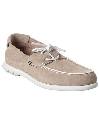 

Christian Louboutin Geromoc Замшевые Топсайдеры Мужские Серые, Grey, NA