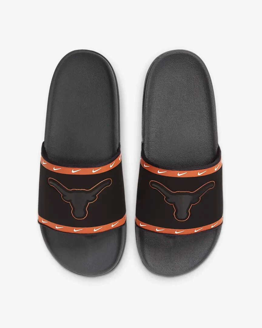 

Мужские шлепанцы Nike Offcourt NCAA Texas Longhorns, размер 11, Black/desert orange/white/anthracite, Nike Offcourt Slide texas