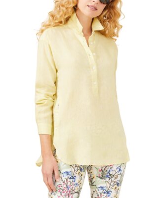 

Женская льняная блузка J.Mclaughlin Fallon, Soft lime