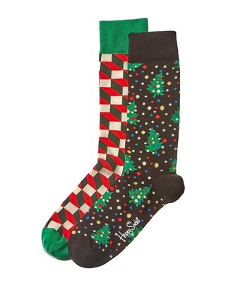 Подарочный набор праздничных носков Happy Socks 2Pk Мужской Os