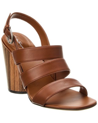 Кожаные сандалии Ferragamo Trezze Женские коричневые 5.5C