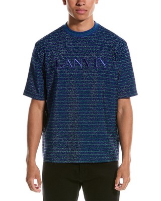 Мужская обычная футболка с вышивкой Lanvin
