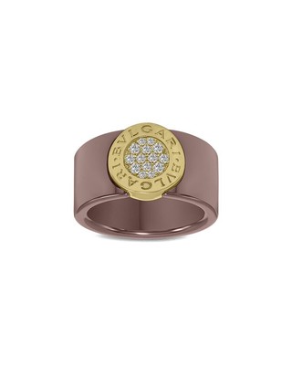 Женское кольцо с бриллиантом Bulgari 18 Карат 0,08 Карата 54