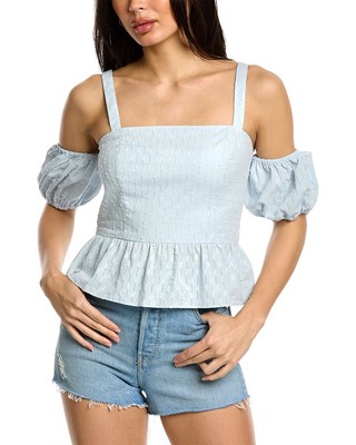 

Женский топ с люверсами Bcbgmaxazria, Синий