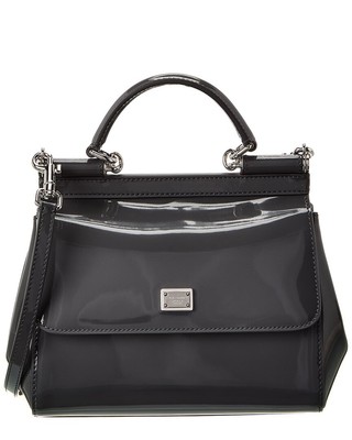 

Dolce - Gabbana Kim Sicily Маленькая женская лакированная сумка серого цвета, NA