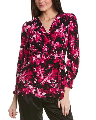 Женский топ с запахом Anne Klein черного цвета Xs