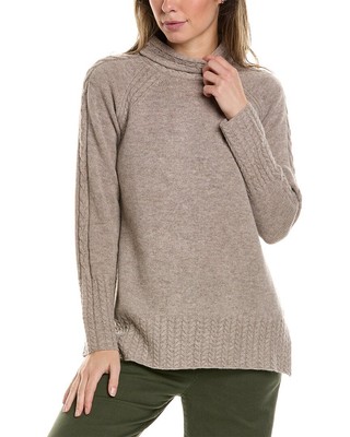 Кашемировая водолазка Alashan с завязками на шее и шерстяным пуловером Womens White S
