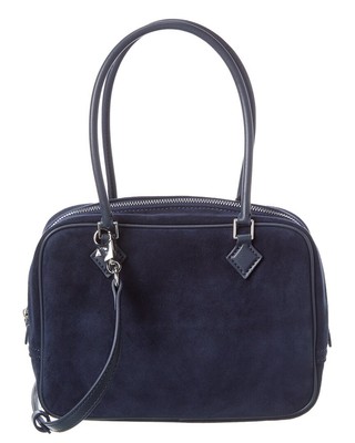 Tiffany & Fred Paris Женская кроссбоди с мягкой замшевой ручкой сверху синего цвета