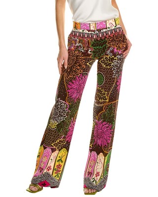 

Женские шелковые брюки с принтом Valentino, Mmulticolor., NA
