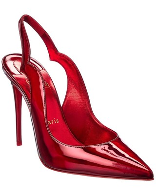

Christian Louboutin Hot Chick Sling 100 Женские лакированные туфли-лодочки с ремешком на пятке, Красный, NA