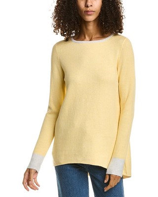 

Женский кашемировый свитер Forte Cashmere High-Low, Желтый