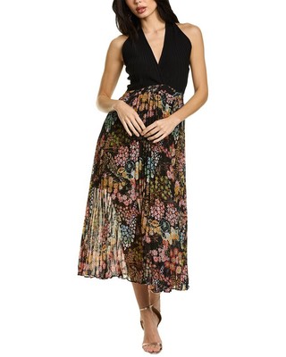 

Женское платье миди с лифом и лифом Ted Baker, черное, Черный