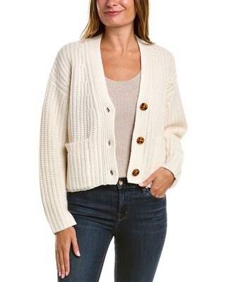 

Осенний кашемир, укороченный женский кардиган из кашемира и шерсти, Белый