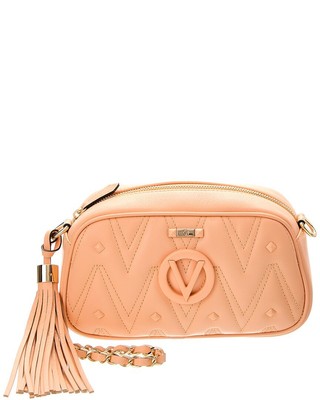 Valentino By Mario Valentino Женское кроссбоди из кожи Белла с бриллиантами розового цвета