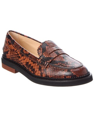 

Женские кожаные лоферы Tod S со змеиным тиснением, Na, NA