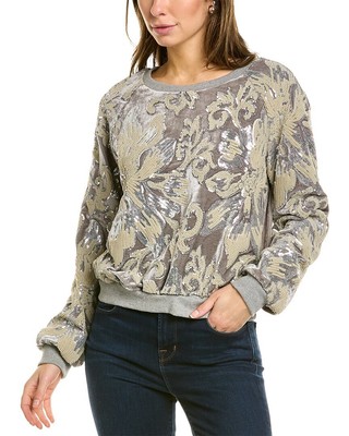 

Женский свитшот Twinset с цветочным принтом и пайетками, Grey