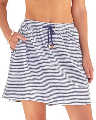 

Женская махровая юбка в полоску Cabana Life Essentials, Essentials navy stripe
