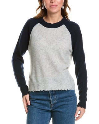 Minnie Rose Colorblocked Cashmere Sweater Womens  Xs
