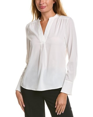 

Женская блузка T Tahari с разрезом шеи, Белый