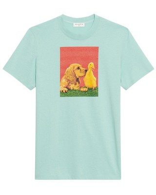 

Мужская футболка Sandro Farm, Light green/vert d'eau, NA
