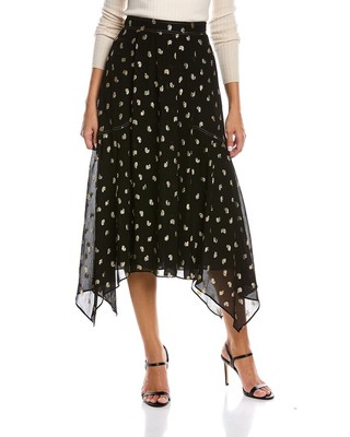 

Derek Lam 10 Crosby Adalynn Платок-трапеция Женская юбка, Черный