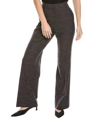 Женские брюки Lafayette 148 New York Gates на полную длину из смеси шерсти и льна