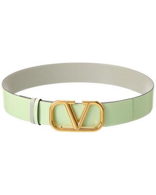 

Женский двусторонний кожаный ремень Valentino Vlogo 40 мм, Зеленый