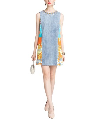 

Женское мини-платье Burryco, Grey - multicolor print